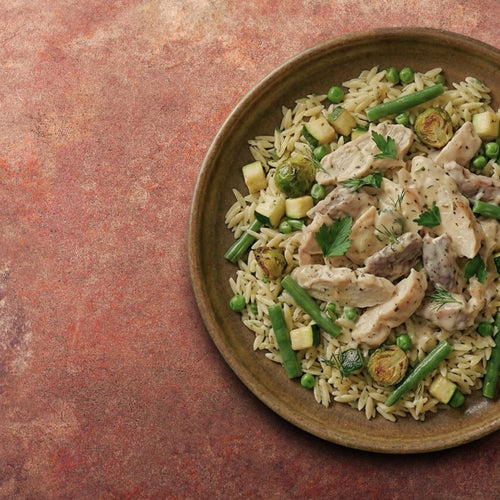 chicken fricassé & orzo