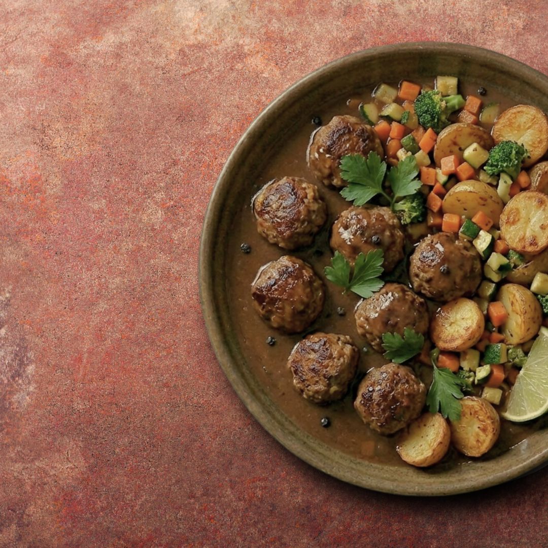 Boulettes de viande avec sauce brune
