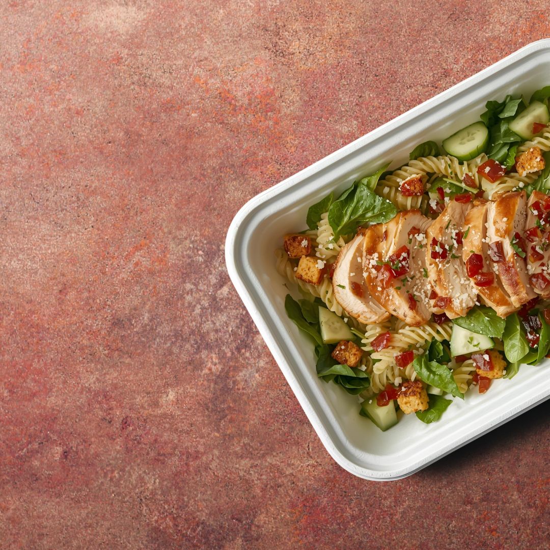 Chicken Caesar pasta salad